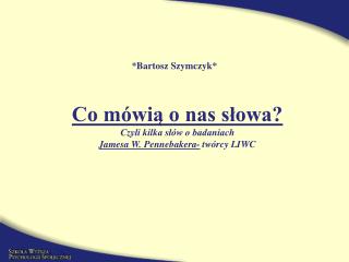 bartosz szymczyk
