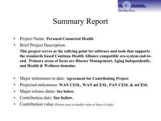 Summary Report