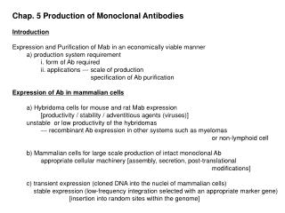 Chap. 5 Production of Monoclonal Antibodies Introduction