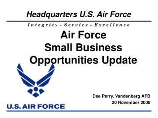 Air Force Small Business Opportunities Update