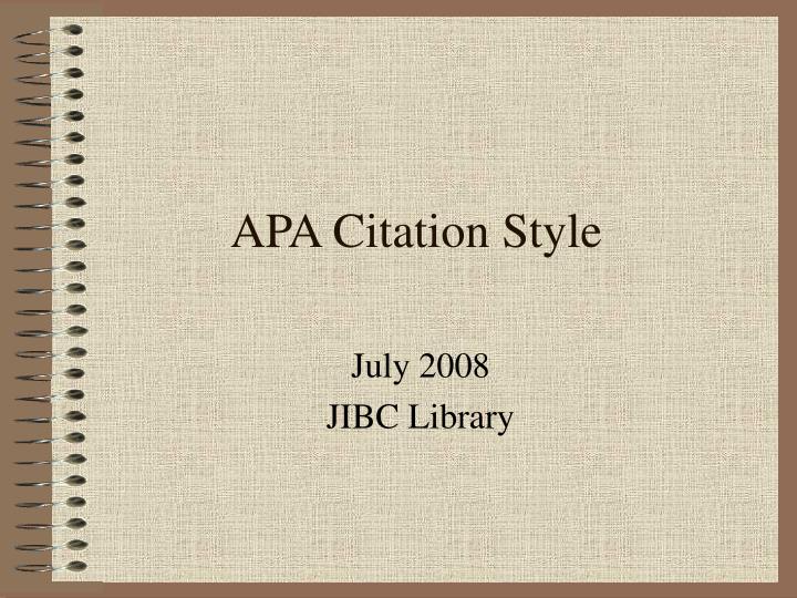 apa citation style