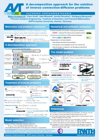 A decomposition approach for the solution of inverse convection-diffusion problems