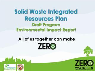 Solid Waste Integrated Resources Plan Draft Program Environmental Impact Report