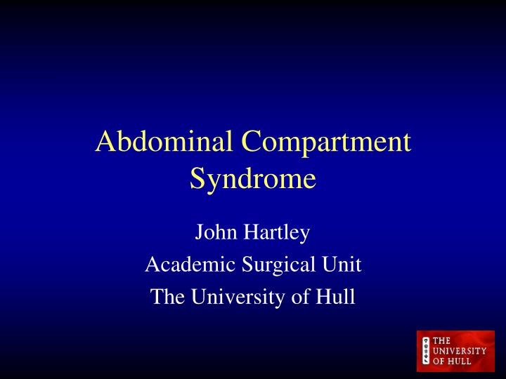 abdominal compartment syndrome