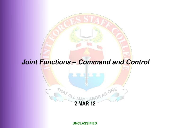 joint functions command and control