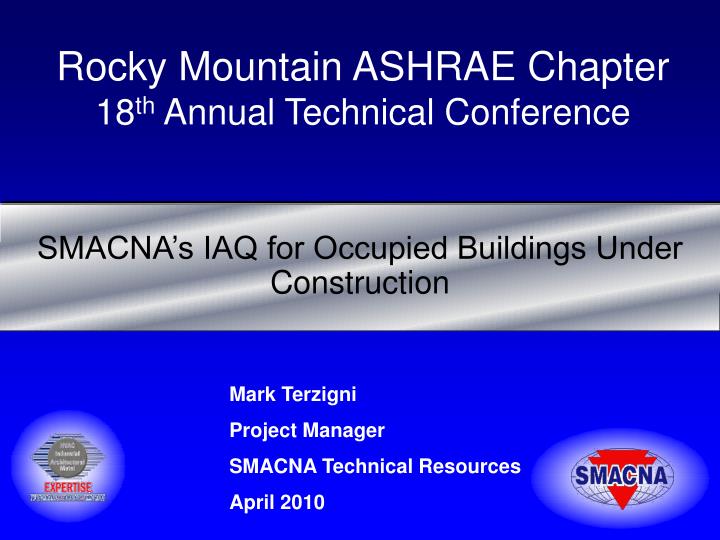 rocky mountain ashrae chapter 18 th annual technical conference