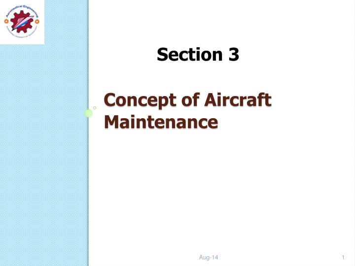 concept of aircraft maintenance