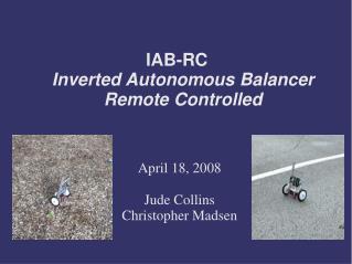 IAB-RC Inverted Autonomous Balancer Remote Controlled