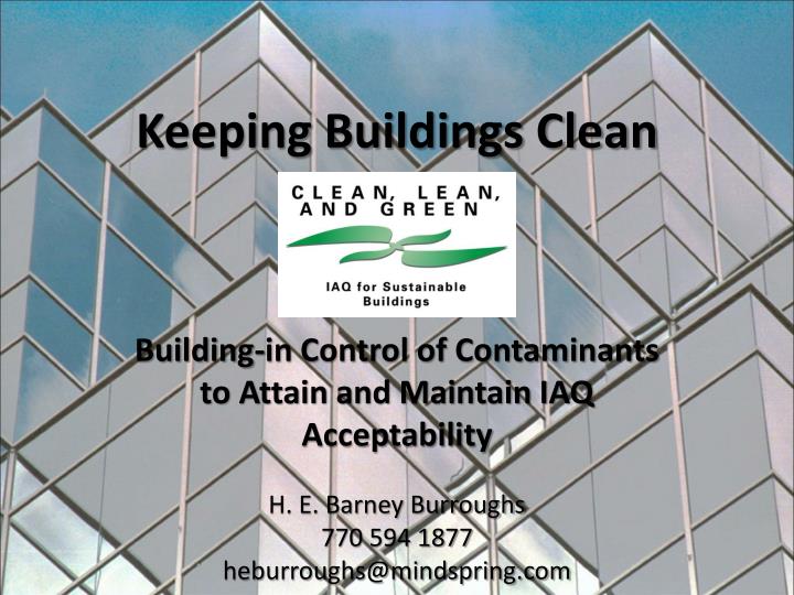 keeping buildings clean