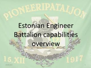 Estonian Engineer Battalion capabilities overview