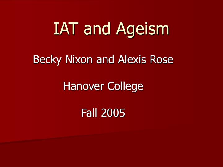 iat and ageism