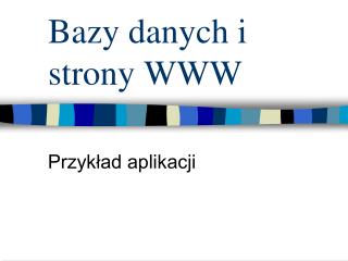 bazy danych i strony www