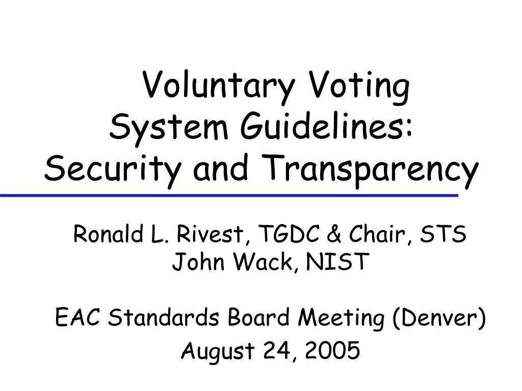 PPT - Enhancing Election Integrity: Security and Transparency in Voting ...