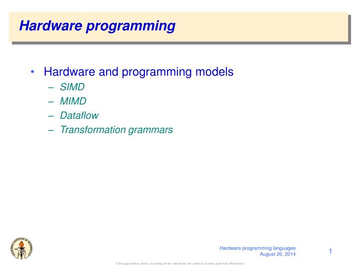 hardware programming