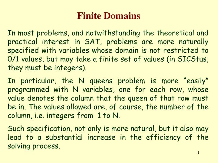 finite domains
