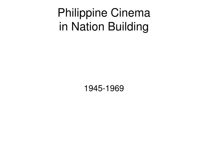 philippine cinema in nation building