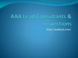 AAA Lead Consultants & Inspections