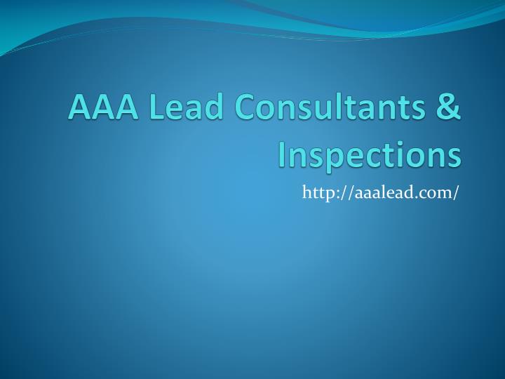 aaa lead consultants inspections