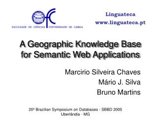 A Geographic Knowledge Base for Semantic Web Applications
