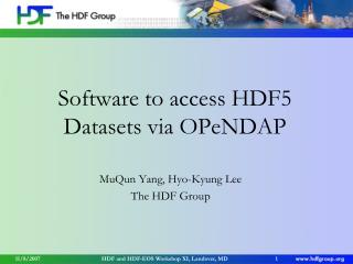 Software to access HDF5 Datasets via OPeNDAP