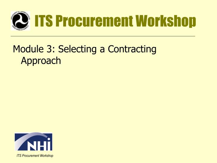 its procurement workshop