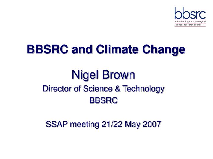 bbsrc and climate change