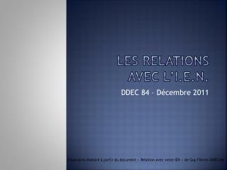 les relations avec l i e n