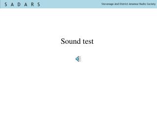 Sound test