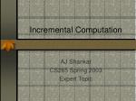 Incremental Computation - slide 1