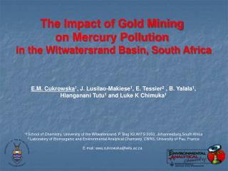 The Impact of Gold Mining on Mercury Pollution in the Witwatersrand Basin, South Africa