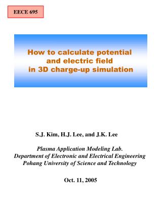 How to calculate potential and electric field in 3D charge-up simulation