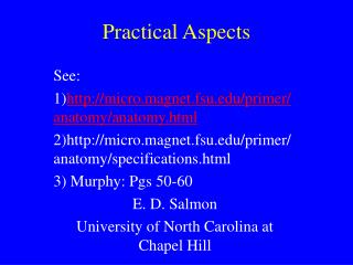 Practical Aspects
