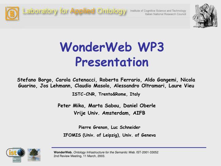wonderweb wp3 presentation