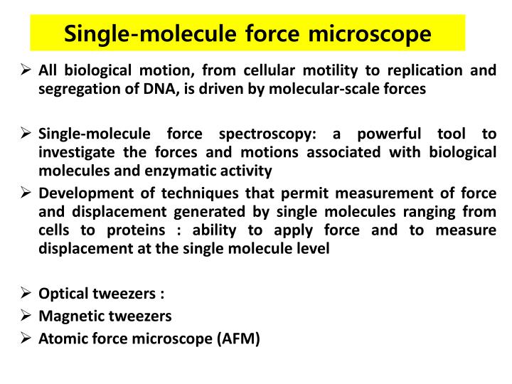 single molecule force microscope