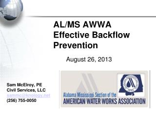 AL/MS AWWA Effective Backflow Prevention