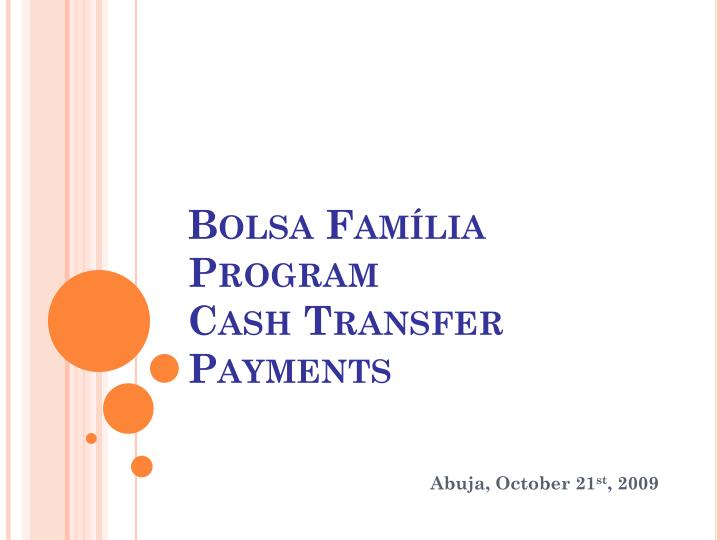 bolsa fam lia program cash transfer payments