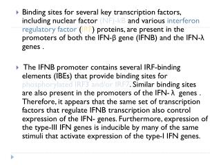 Biological functions induced by IFN- ?