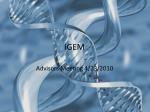 iGEM - slide 1
