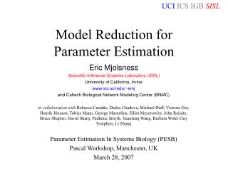 Model Reduction for Parameter Estimation