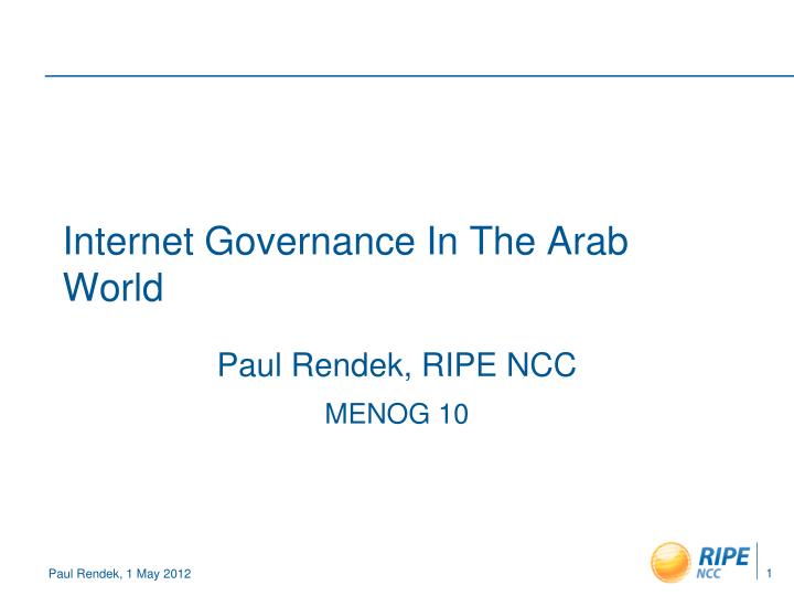 internet governance in the arab world