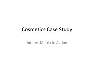 Cosmetics Case Study