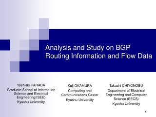 Analysis and Study on BGP Routing Information and Flow Data