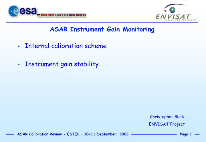 asar instrument gain monitoring