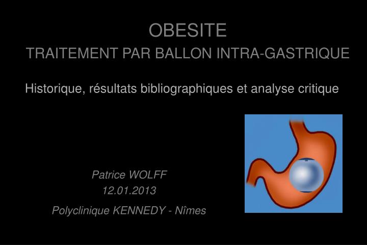 obesite traitement par ballon intra gastrique