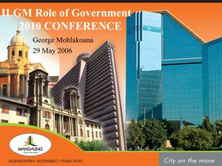 ILGM Role of Government 2010 CONFERENCE