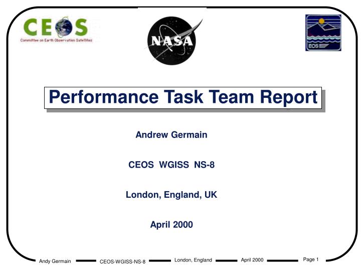 performance task team report