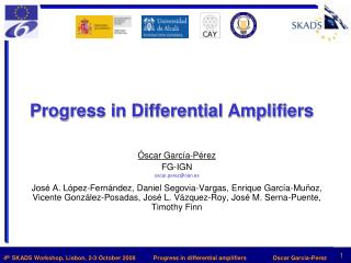 Progress in Differential Amplifiers