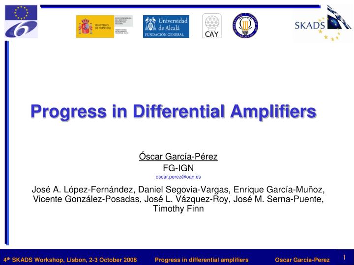 progress in differential amplifiers