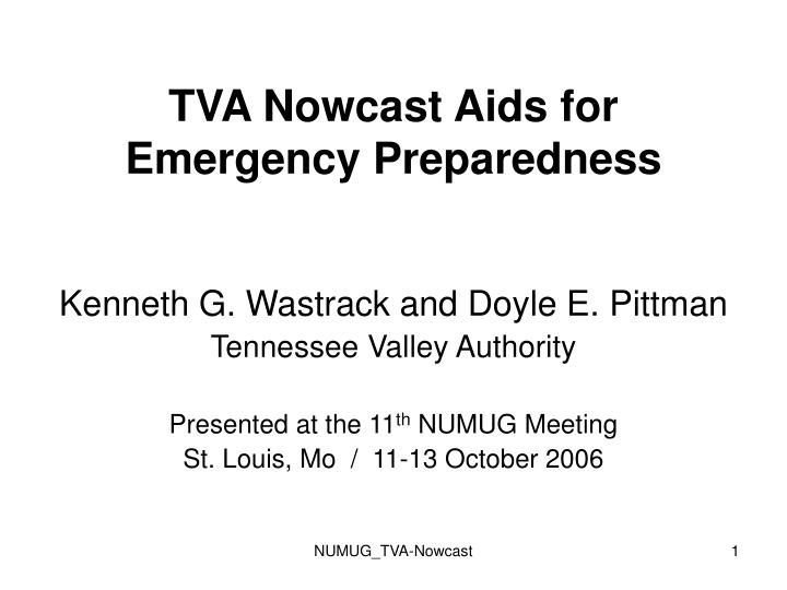 tva nowcast aids for emergency preparedness