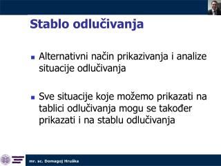 stablo odlu ivanja